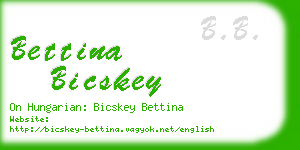 bettina bicskey business card